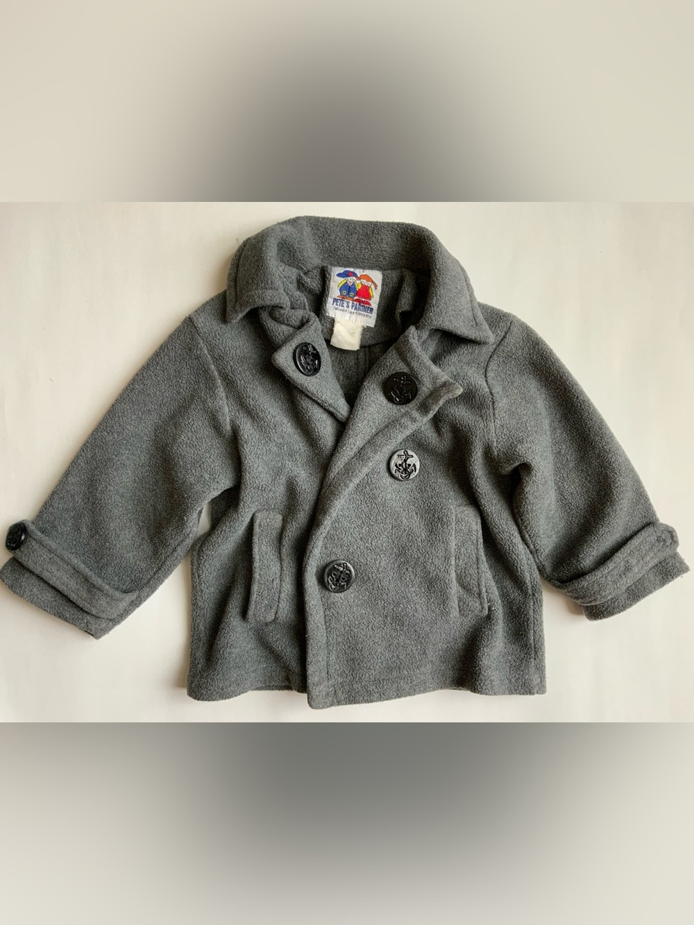Vintage 90s Fleece Peacoat Jacket
